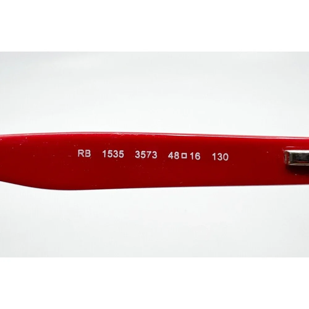 Ray-Ban RB1535 3573 Kids Eyeglasses Frames Black Red Rectangular 48-16-130 9192